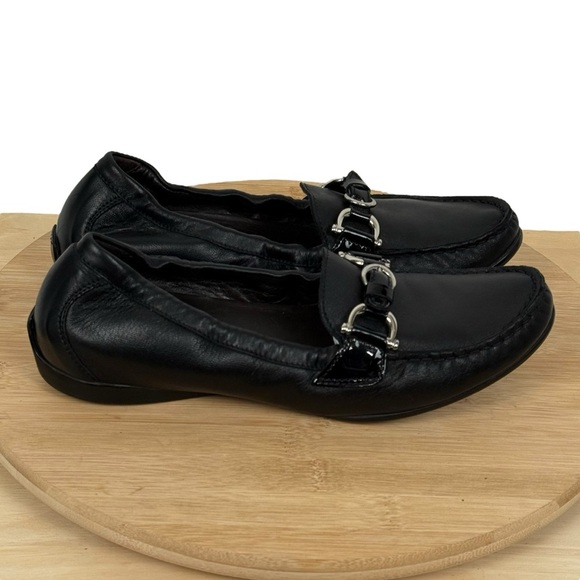 AGL Attilio Giusti Leombruni Black Leather Horse Bit Loafer EU Size 38.5 US 8.5 - Picture 4 of 14
